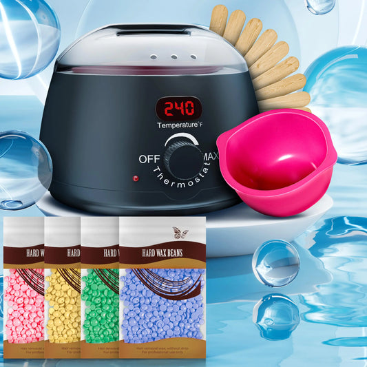 Premium Waxing Kit – Warmer, Beans & Essentials (Black)